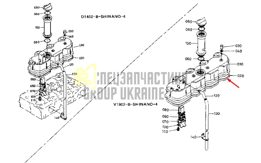 Купить Kubota 15471-14520 Прокладка крышки клапанов для V1512, V1502