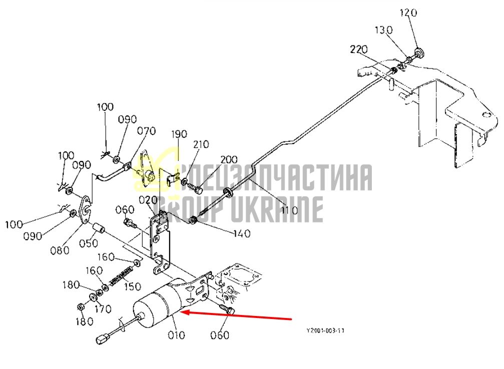 Купить Kubota 1A084-60012 Соленоид остановки (глушилка) для D1503, D1703