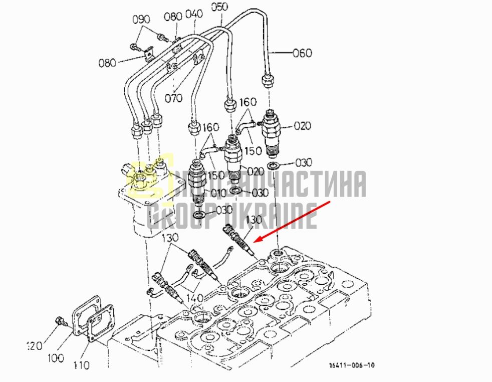 Купить Kubota 15521-65512 Свеча накала для D1100, D1101