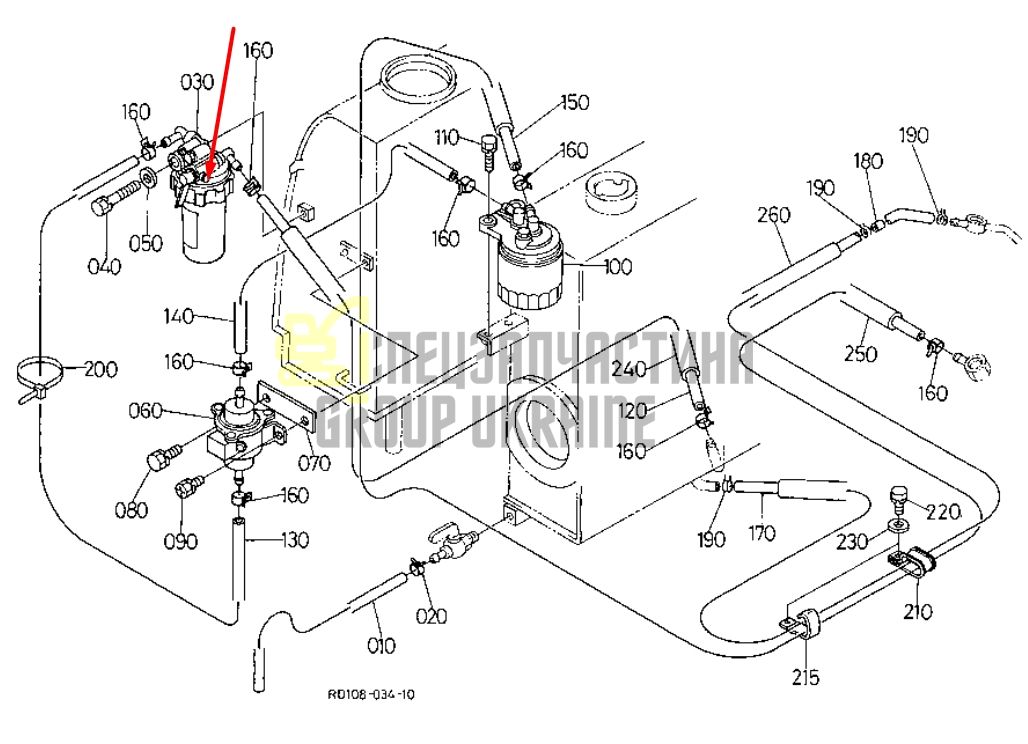 Купить Kubota 15831-43353 Корпус топливного фильтра для L3901, L6060