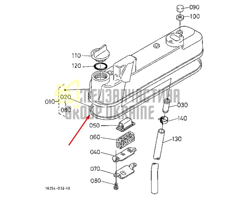 Купить Kubota 16241-14520 Прокладка крышки клапанов для V1305, V1505