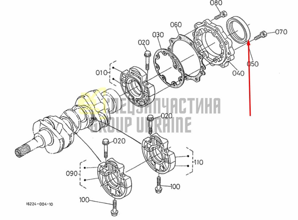 Купить Kubota 16271-04460 Задний сальник коленвала для D905, D1005