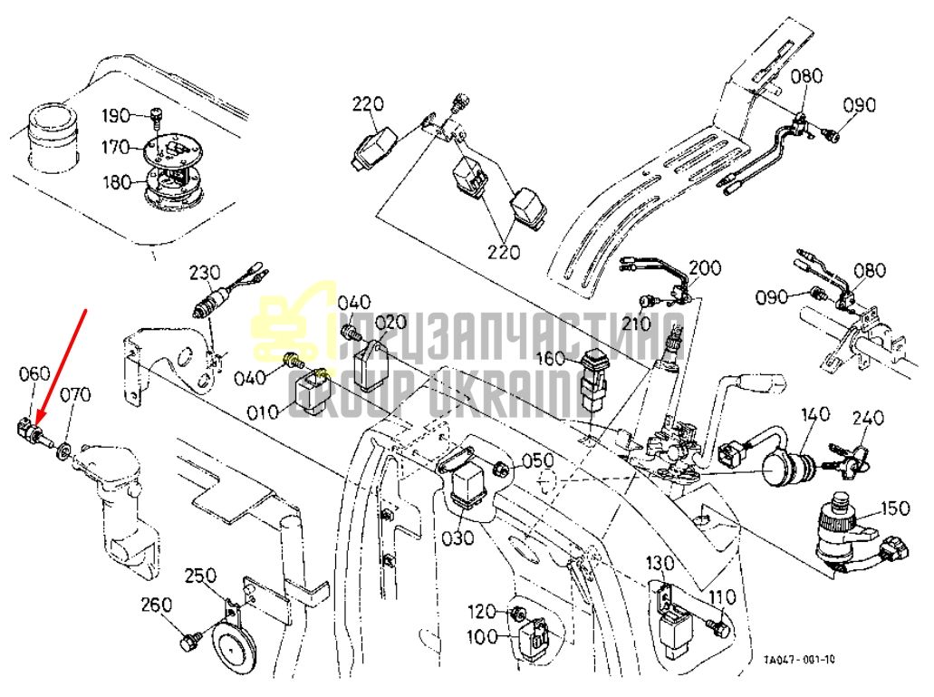 Купить Kubota 16415-83040 Датчик температуры для V1903, V2203