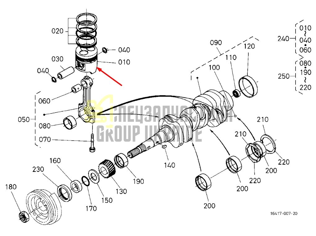 Купить Kubota 16427-21910 Поршень для D1403, V1903 80.5мм