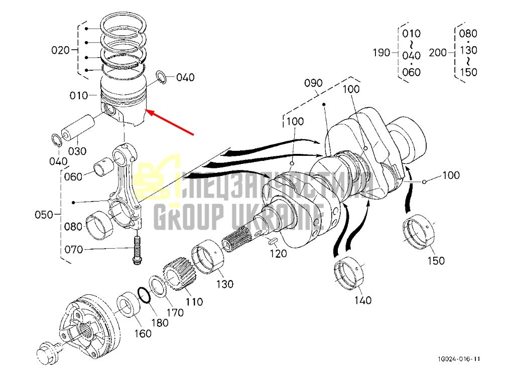 Купить Kubota 16851-21114 Поршень для D722, Z482
