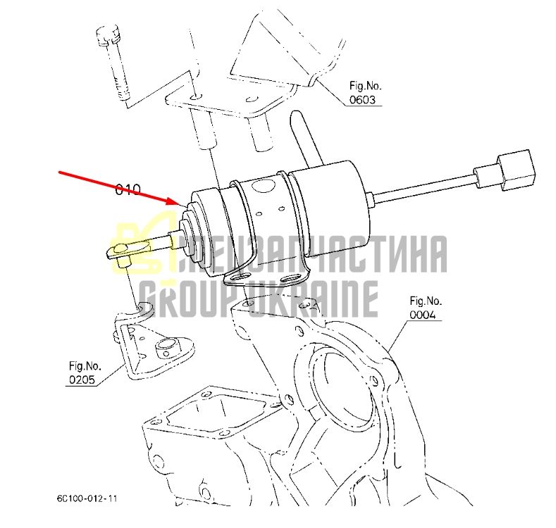 Придбати Kubota 16851-60013 Соленоїд зупинки (глушилка) для серія SM