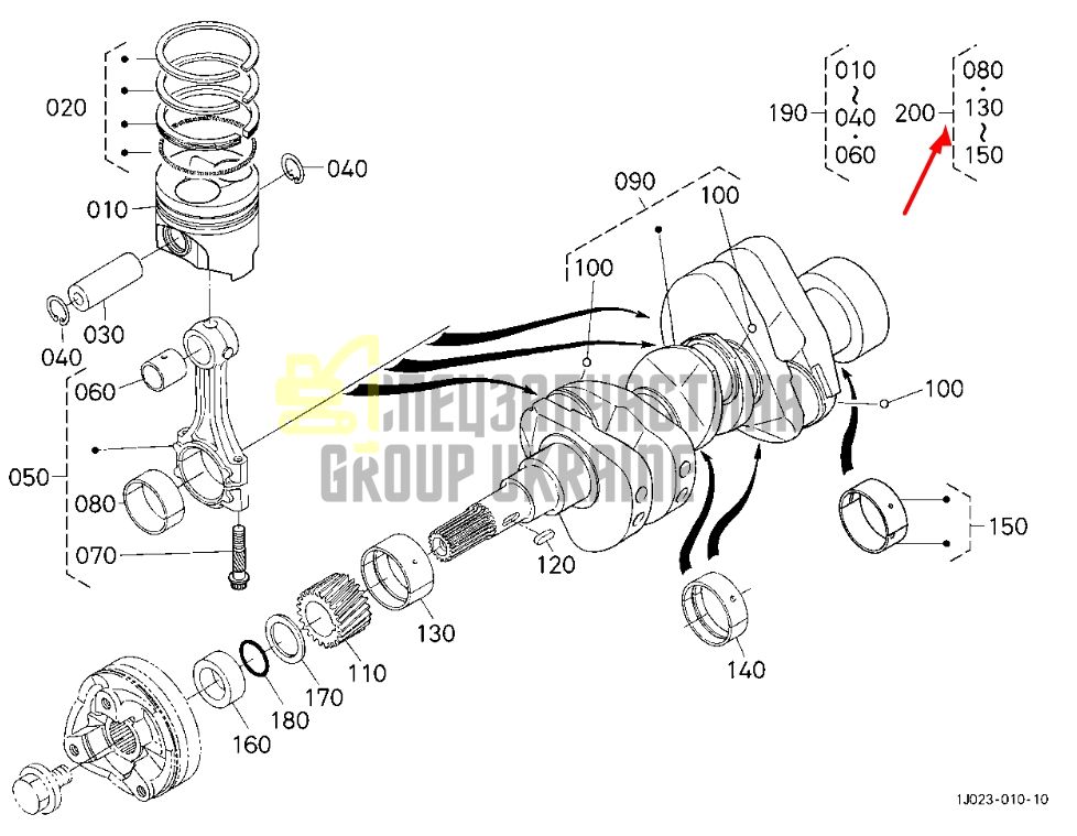 Купить Kubota16871-23772 Комплект вкладышей на двигатель 040 для D722, D782, D902