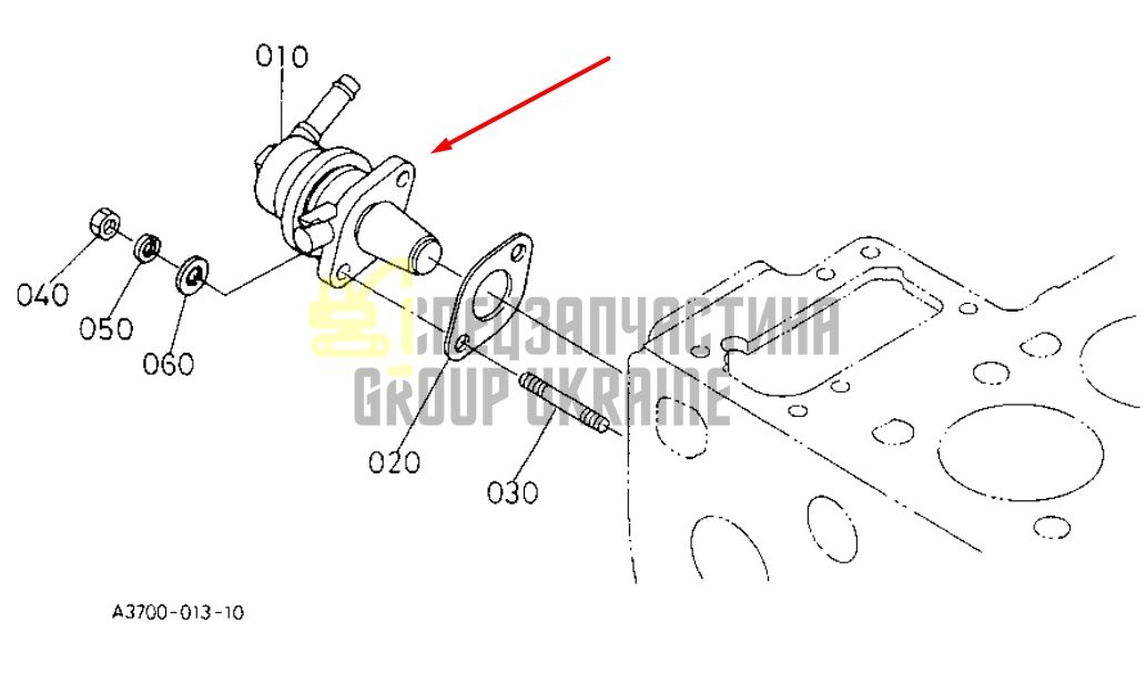 Купить Kubota 17121-52030 Насос подкачки топлива для D1403