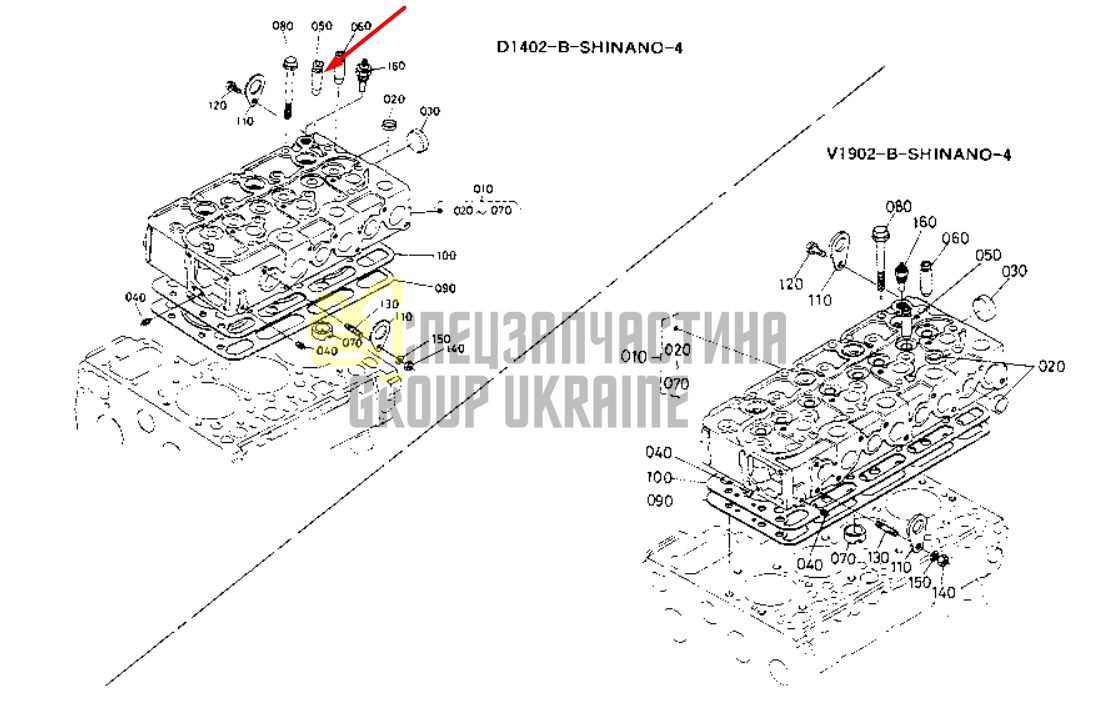 Купить Kubota 17321-13580 Направляющая клапана для D1503