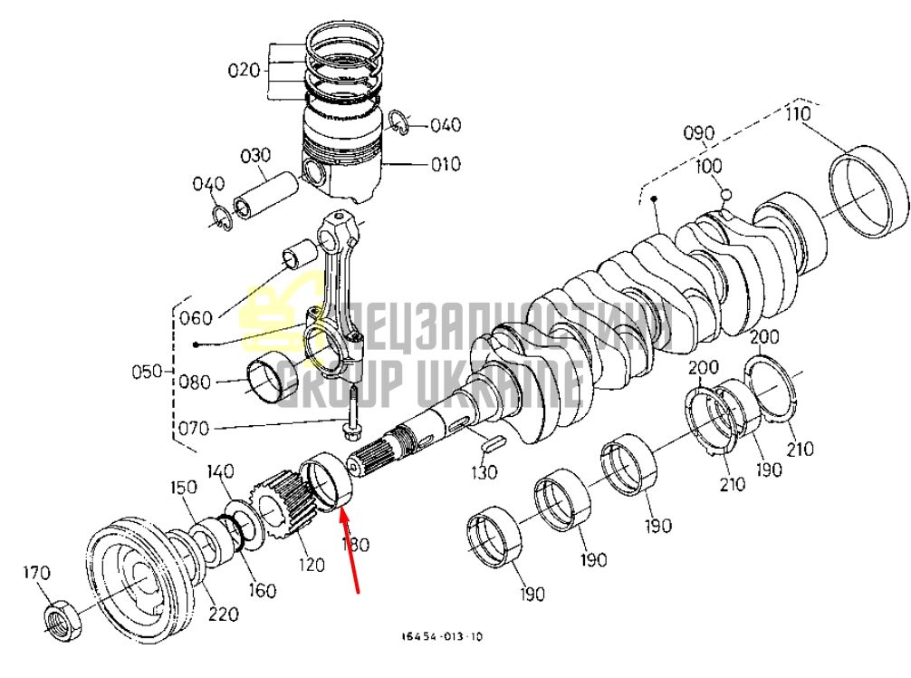 Купить Kubota 1A091-23910 Вкладыш коренной 020 для V2003, V2203, V2403