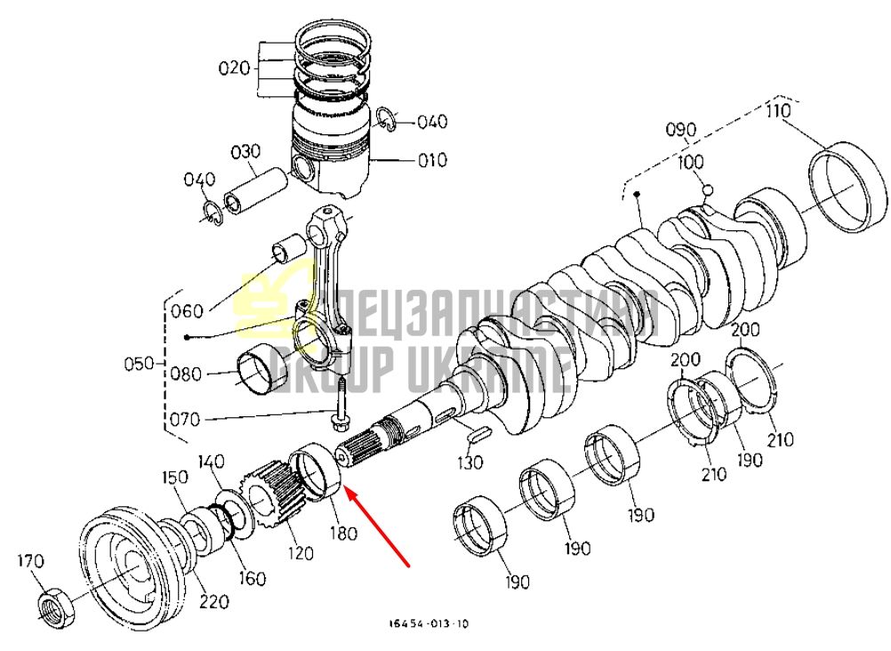 Купить Kubota 1A091-23920 Вкладыш коренной 040 для V2003, V2203, V2403