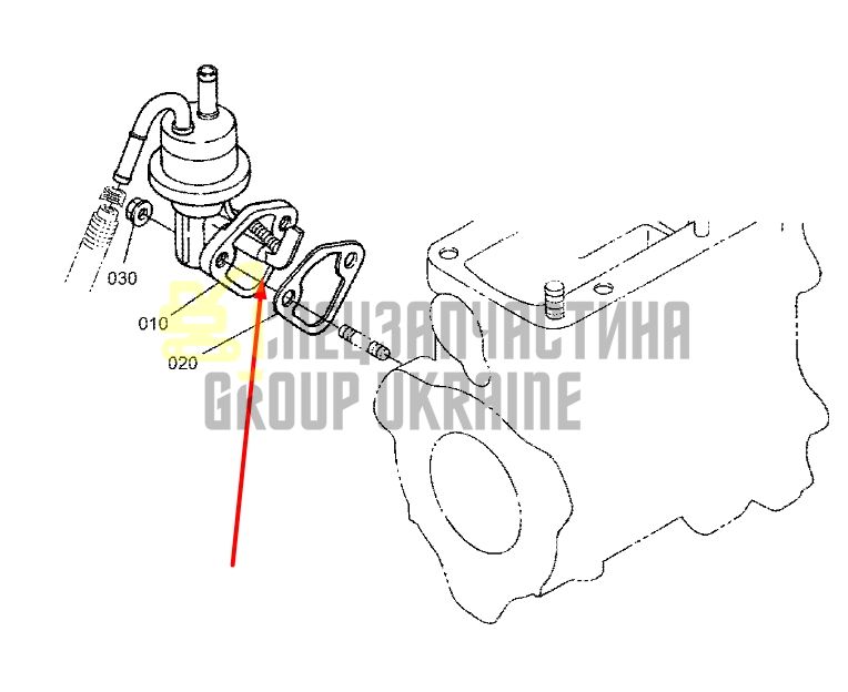Kubota 1C010-52032 Насос топливный V3300, V3600