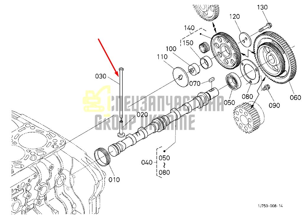 Купить Kubota 1G772-15110 Штанга толкателя для V3307
