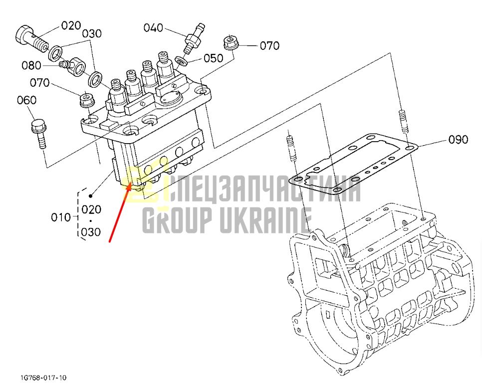 Купить Kubota 16062-51013 Топливный насос высокого давления для V1305