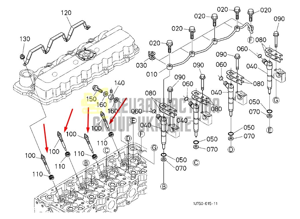 Купить Kubota 1G777-65510 Свеча накала для V3300