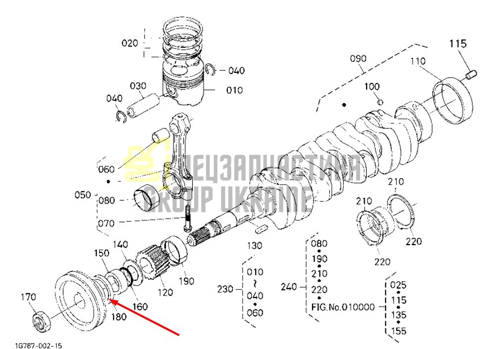 Купить Kubota 1G89604140 Передний сальник коленвала для двигателей D1703, V2203