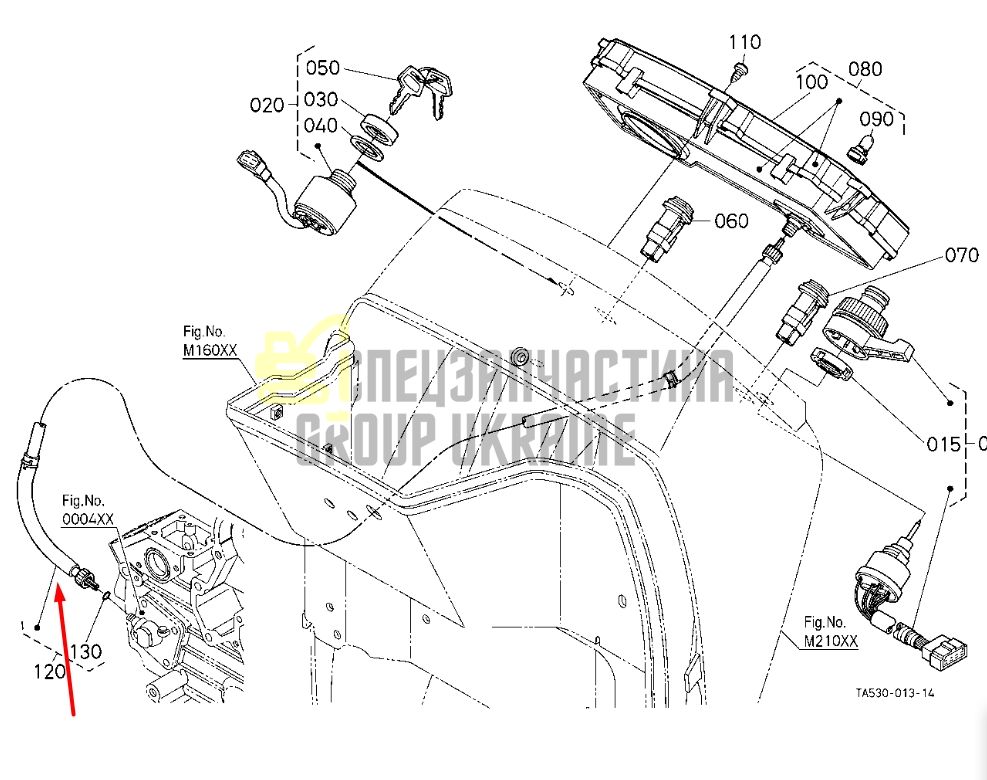 Купить Kubota 38240-34657 Трос тахометра для B2710