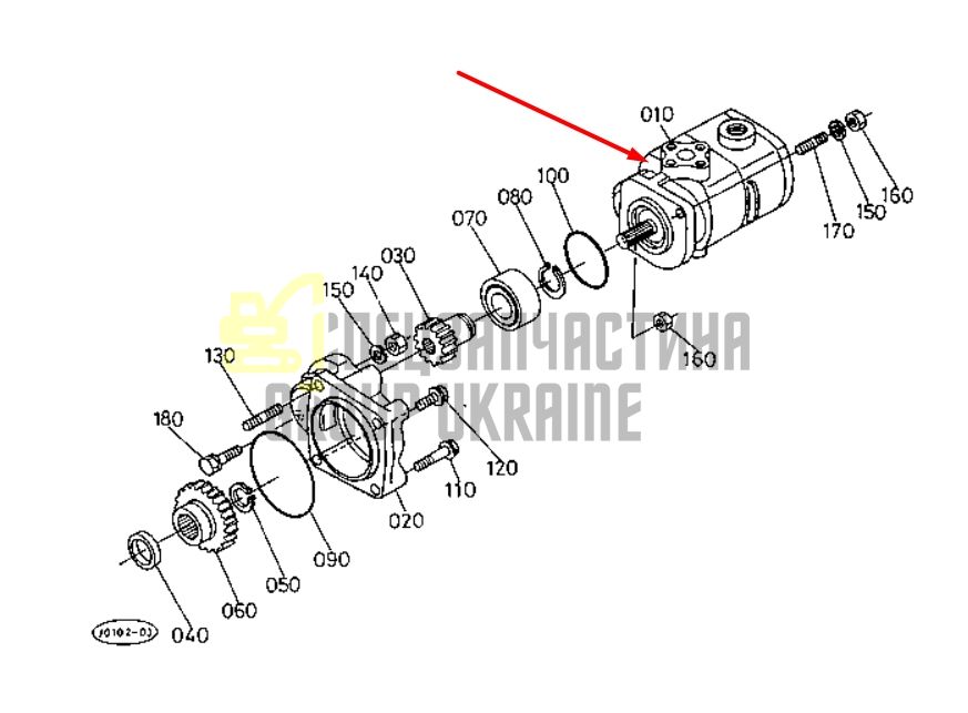Kubota 31391-76103 Гидравлический насос