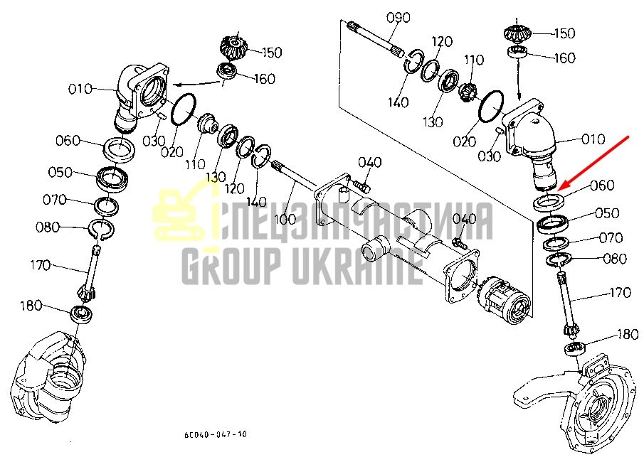 Купить Kubota 32721-56223 Сальник переднего моста поворотный для AQ7451F