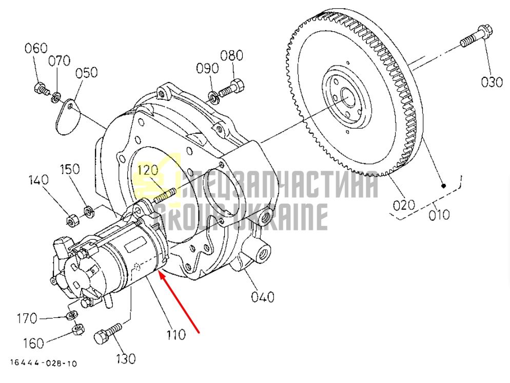 Купить Kubota 34070-16800 Стартер для D1302, D1703