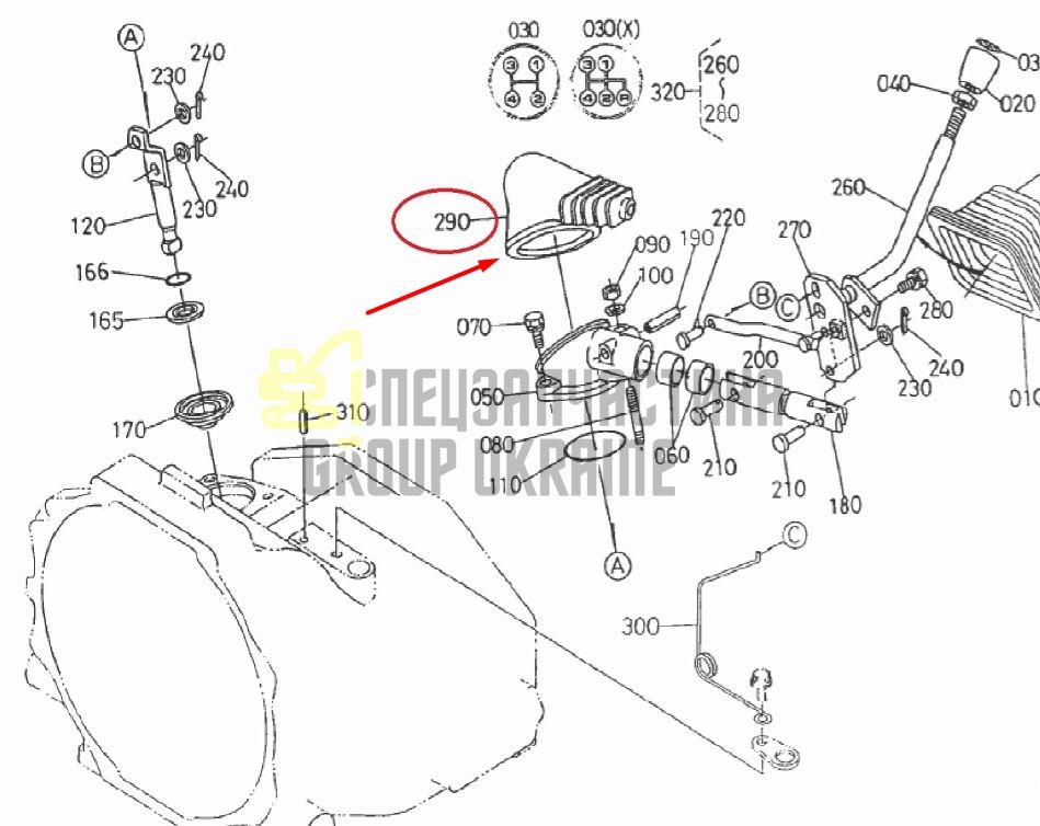 Купить Kubota 34070-24870 Пыльник рычага ВОМ для серии GL