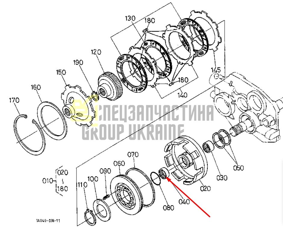 Купить Kubota 34076-61540 Игольчатый подшипник с корпусом 25x32x12 мм для GL220
