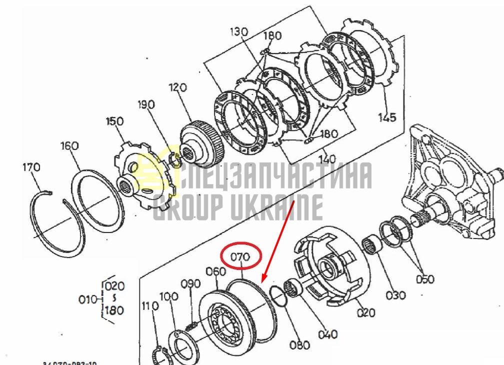 Купить Kubota 34076-61570 Уплотнительное кольцо для GL220