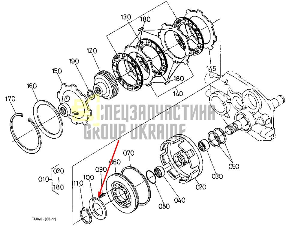 Купить Kubota 34076-61590 Стопорная шайба для GL23