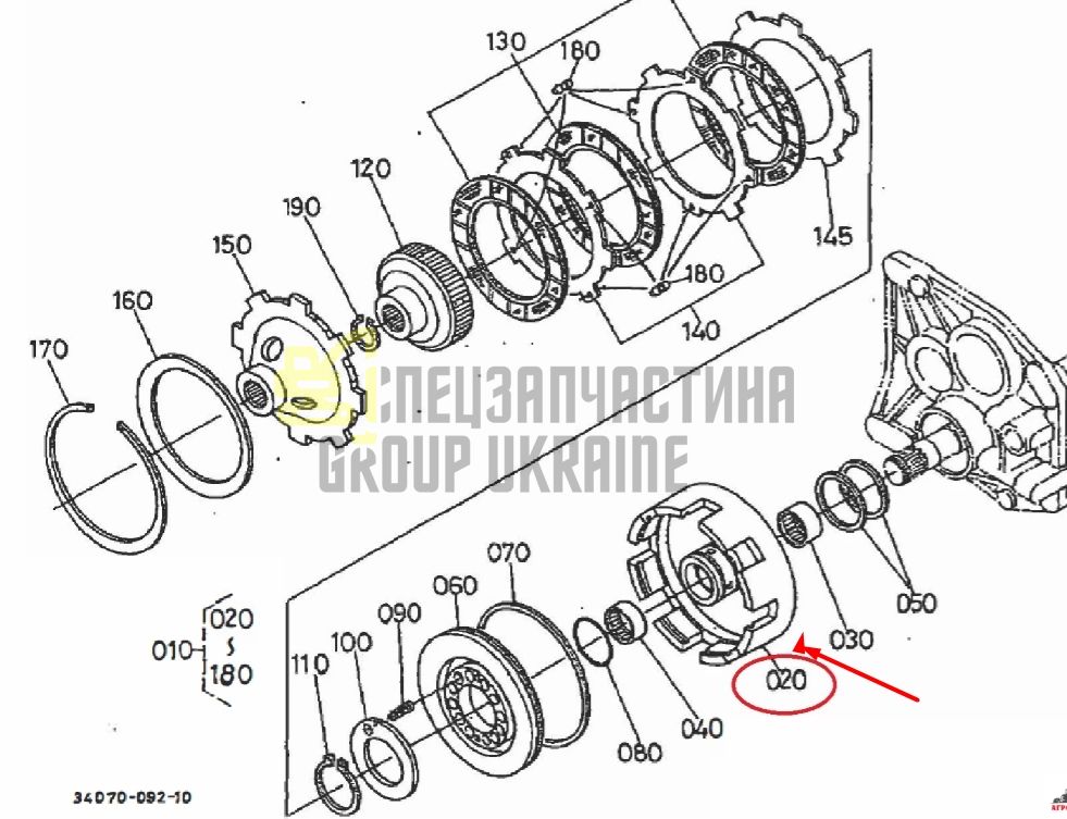 Купить Kubota 34550-61510 Корона сцепления для L4200