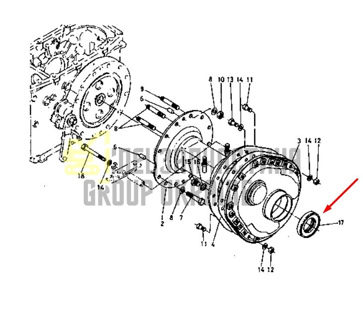 Купить Kubota 37150-27560 Сальник задней полуоси для GL21, GL23
