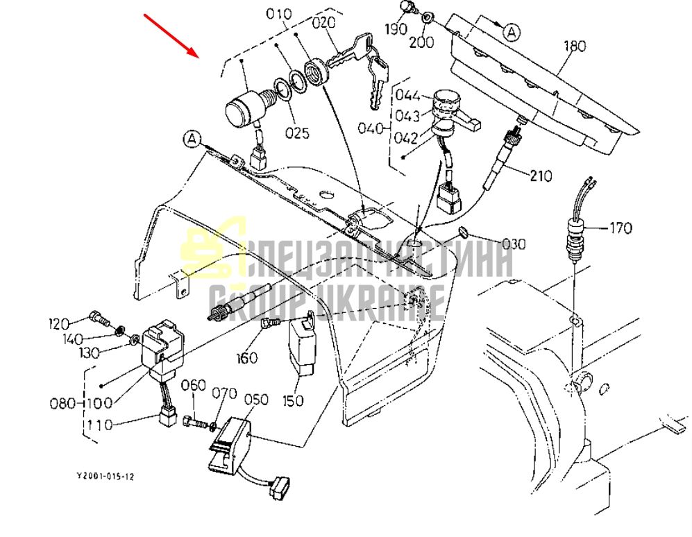 Купить Kubota 37410-59110 Замок зажигания для B1550