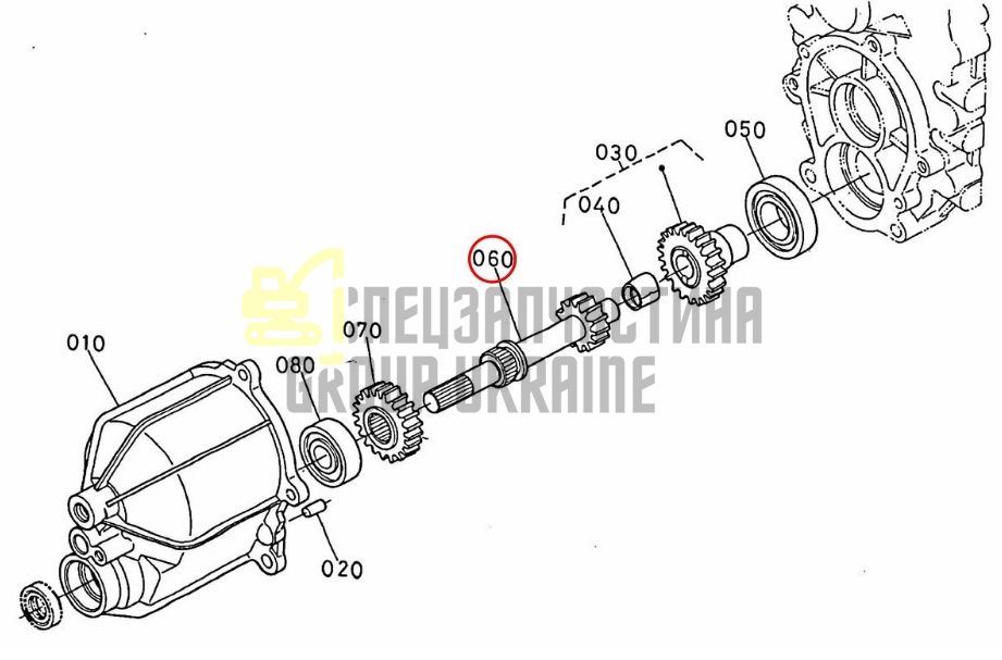Купить Kubota 37410-75510 Вал полного привода