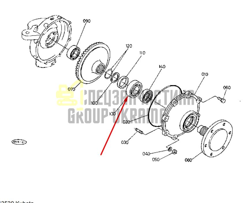 Купить Kubota 38440-43530 Сальник полуоси переднего моста для 40*70*13/18 (AQ8615P)