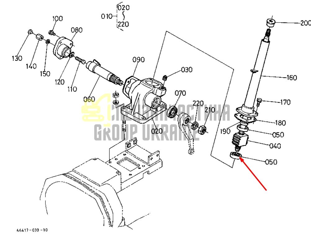 Kubota 66811-41140 Подшипник рулевой колонки для B1550D, B7100H