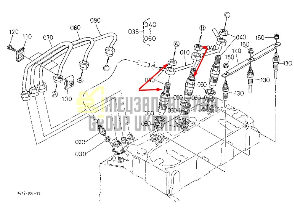 Купить Kubota H1601-53000 Форсунка для D1005, D1105