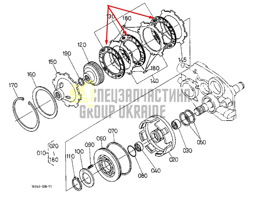 Купить Kubota 34076-61650 Фрикционный диск для L3010