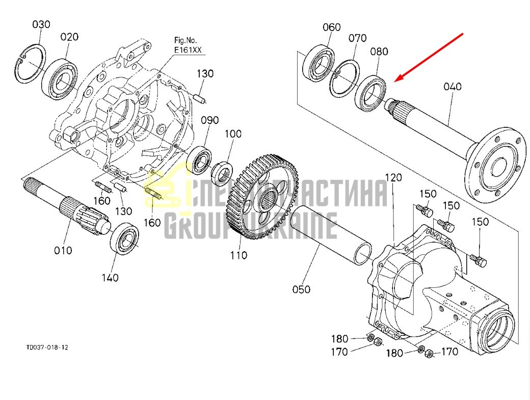 Купить Kubota TD250-27560 Сальник задней полуоси для L4508, L4708, L5018