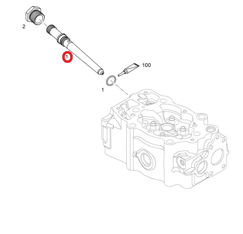 9078325 Штуцер форсунки LIEBHERR D9508, D9512