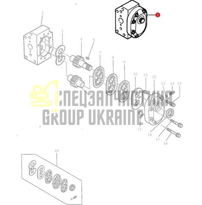 3903882M1 Гидронасос Massey Ferguson 2620, 2625