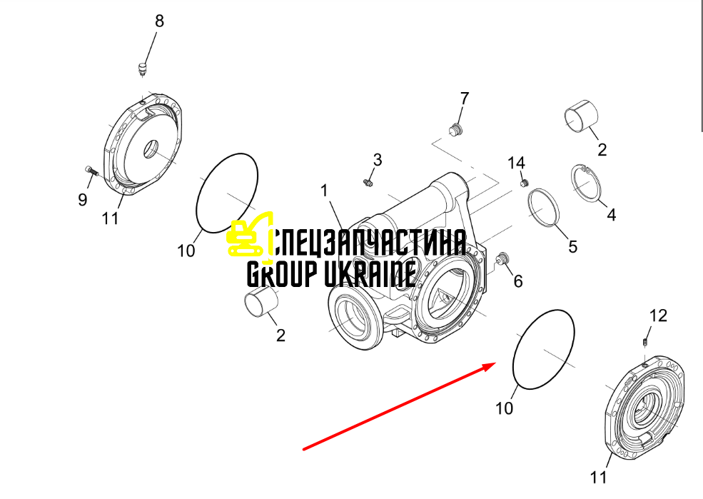Уплотнительное кольцо Dana Spicer 733-505 202,87х208,11х2,62 мм X549032500000 5H.001051037 JD, FENDT Dieci AGRI FARMER Faresin&nbsp;