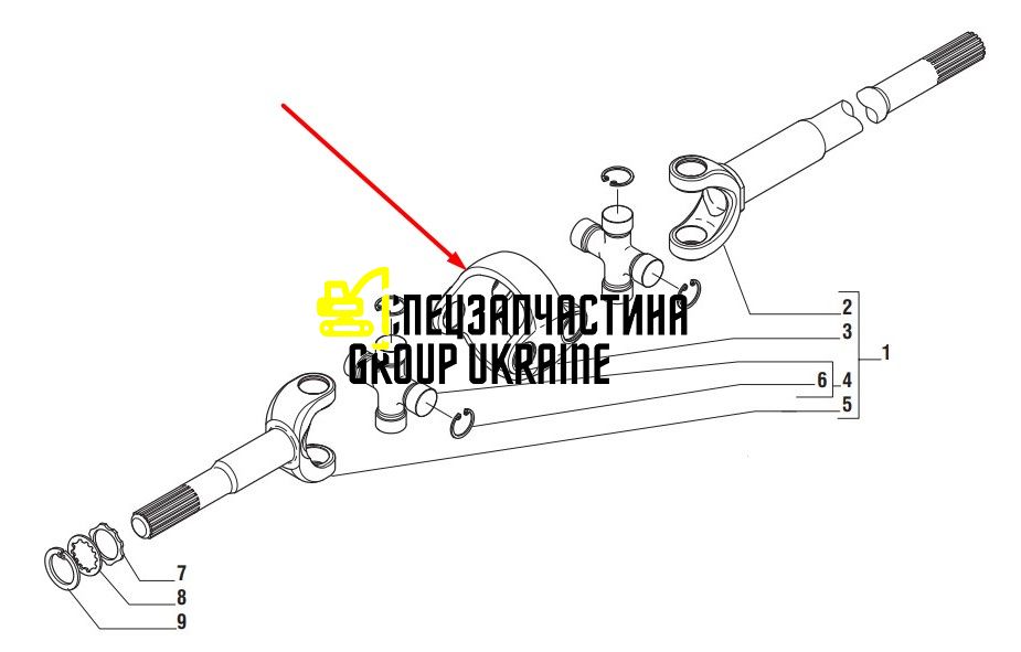 1-33-742-766 (046215, VOE17437605, 7028500) Муфта полуоси New Holland, Carraro