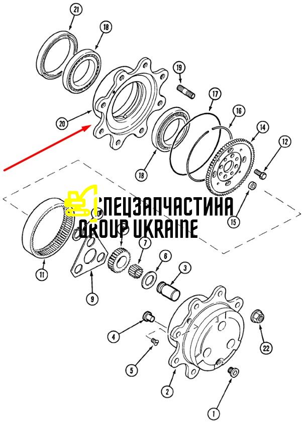 83983311 Ступица New Holland 125343