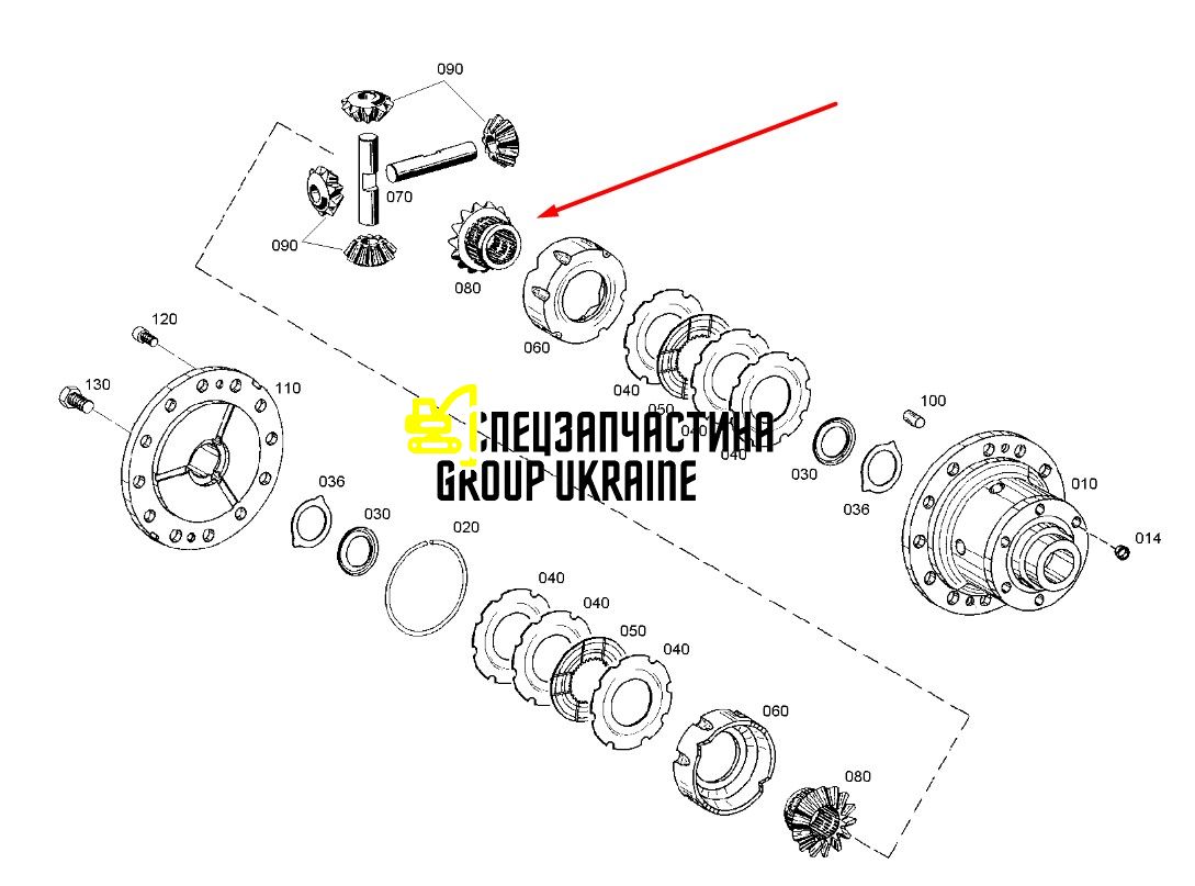 119339A1 (4061310129, 3232281M1, 002283402) Шестерня дифференциала New Holland, ZF Z16