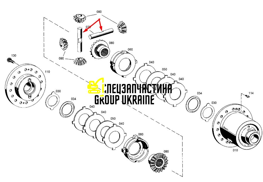 120020A1 (4061316181) Ось дифференциала New Holland, ZF