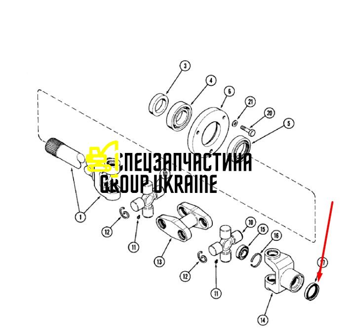 1287608C1 (86002340, 81874915, 87775993, DANA070HH129) Манжета шарнира New Holland, Dana Spicer