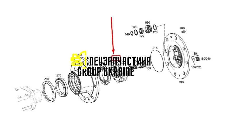 Шестерня солнечная / планетарная бортовой передачи New Holland, DANA SPICER 133700420751