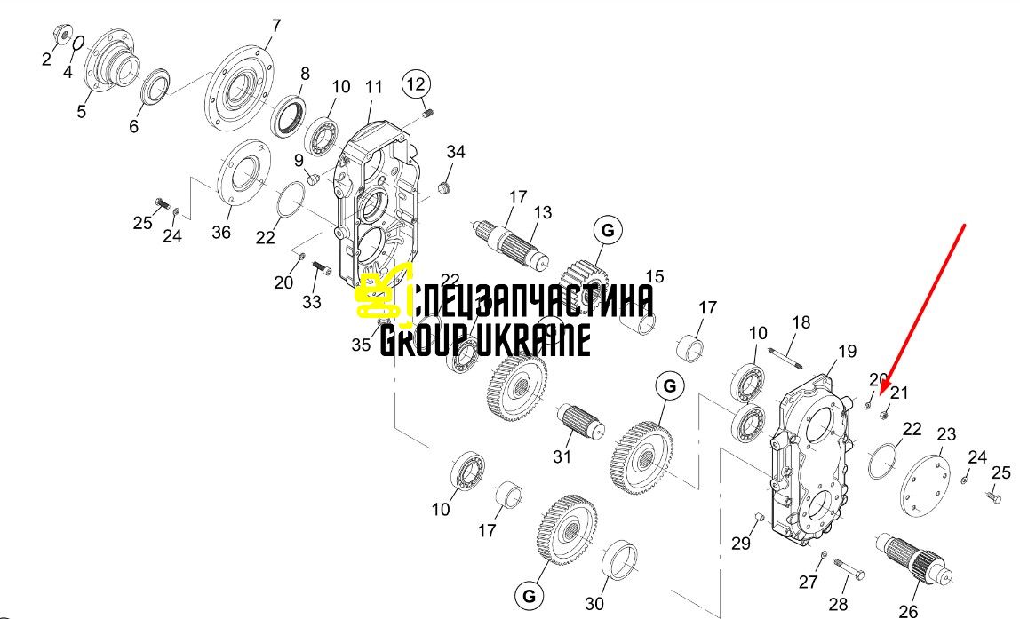 Гайка для мостов New Holland, DANA SPICER
