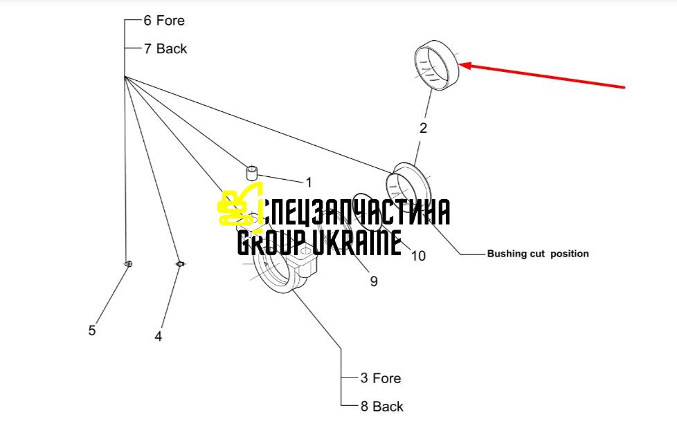 153310489 (277.25.003.01, 76086131, 1167385) Втулка New Holland, DANA Spicer