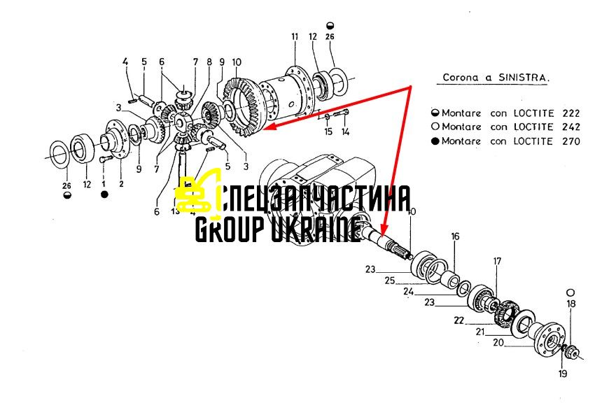 1452615 Главная (коническая) пара New Holland, Dana Spicer