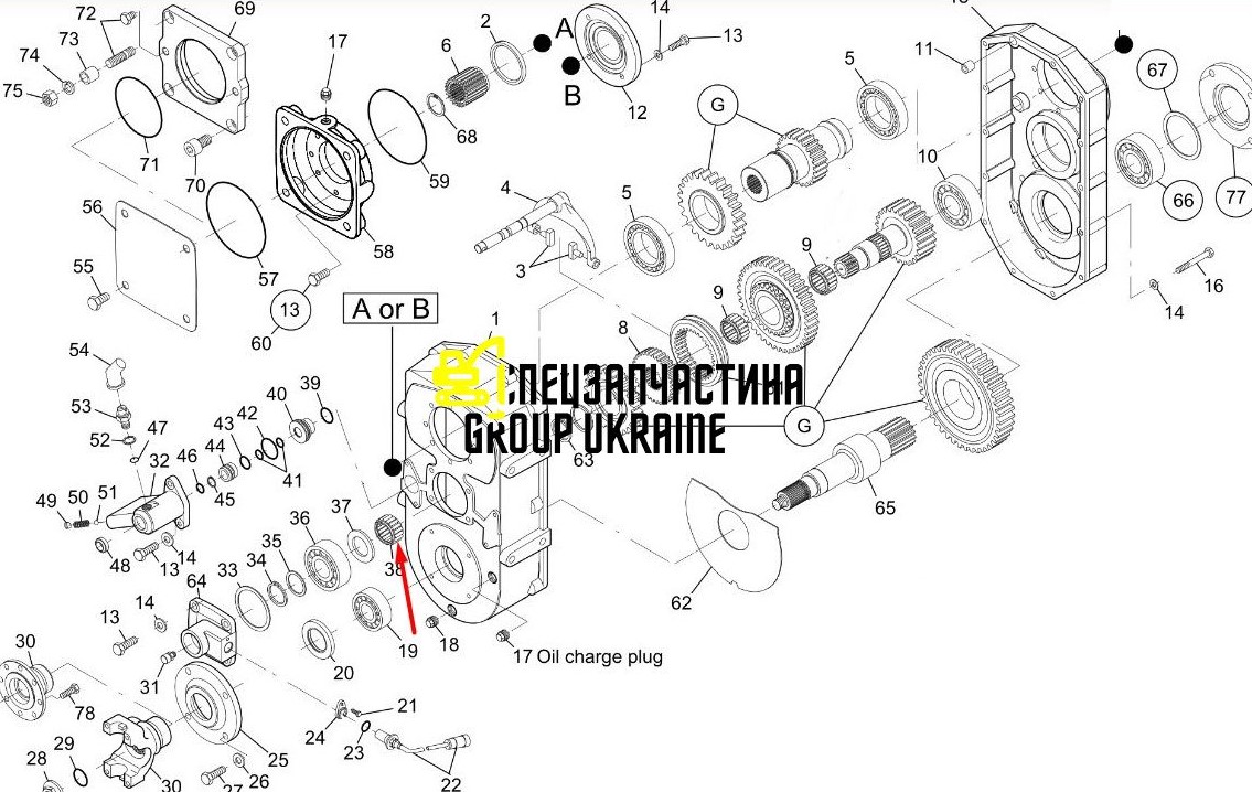 Игольчатый подшипник New Holland, CNH